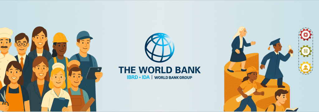 Group of diverse workers and students representing different professions and education pathways.